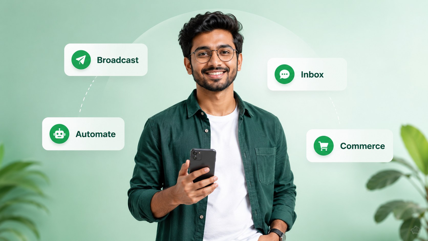 Overview of AyuChat's WhatsApp broadcast, automation, inbox and commerce features